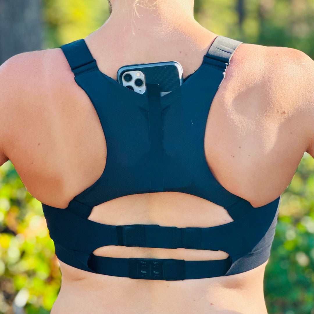 Racerback Pocket Sports Bra | High Impact